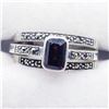 Image 1 : 149) LOT OF 3 SILVER GARNET & MARCASITE RINGS