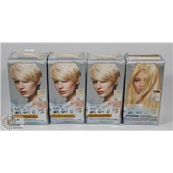 4 BOXES OF ASSORTED BLONDE L'OREAL HAIR DYE