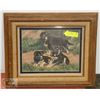 Image 1 : 16" X 18" FRAMED SHEPARD PUPPIES PRINT
