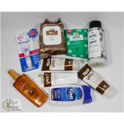 BAG OF ASSORTED IMCL CONDITIONER, FACIAL MASKS,