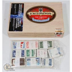 CIGAR BOX FILLED WITH 100 LOT VINTAGE CANADIAN