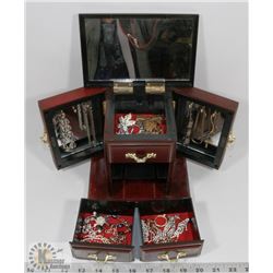 ESTATE JEWELLERY BOX WITH CONTENTS