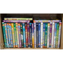 FLAT OF ASSORTED KIDS DVDS