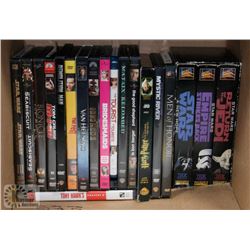 STAR WARS BOX SET AND OTHER ASSORTED DVDS.