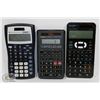 Image 1 : LOT OF 3 SOLAR/BATTERY SCIENTIFIC CALCULATOR