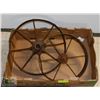 Image 1 : SET OF 2 ANTIQUE CART WHEELS