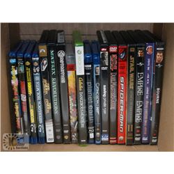 LOT OF ASSORTED DVDS & BLU RAYS