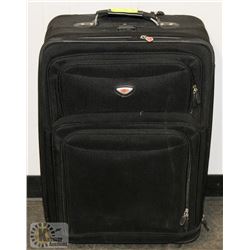 ROOTS SUITCASE 18"X9"X27" BLACK.