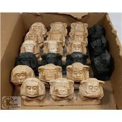 BOX OF HEAR SEE SPEAK NO EVIL MONKEY SETS