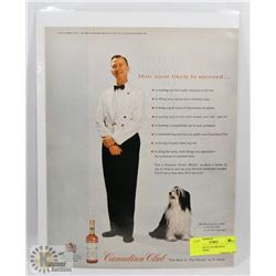 CANADIAN CLUB ORIGINAL ADVERTISING.