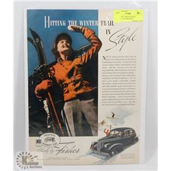 GM TURRET TOP BY FISHER ORIGINAL ADVERTISING.