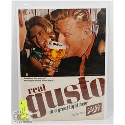 SCHLITZ BEER ORIGINAL ADVERTISING.