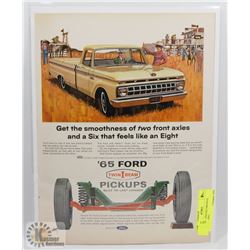 1965 FORD TRUCKS ORIGINAL ADVERTISING.