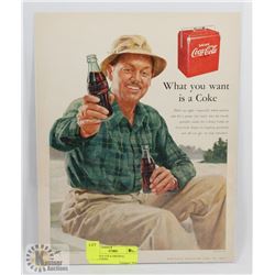 1952 COCA COLA ORIGINAL ADVERTISING