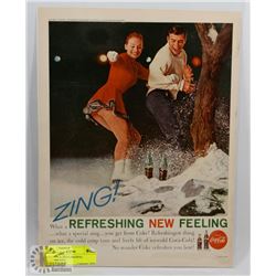1961 COCA COLA ORIGINAL ADVERTISING