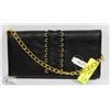 Image 1 : NEW ALDO BLACK & GOLD CLUTCH PURSE WITH