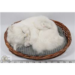DECORATIVE MOMMA CAT AND BABY IN BASKET