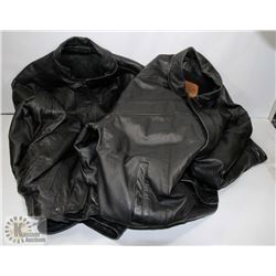 BOX OF ASSORTED LEATHER JACKETS