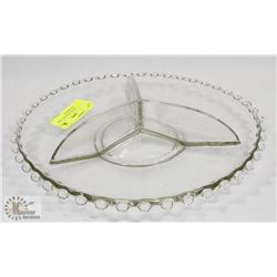 LARGE CANDLE WICK DISH 1950S SEPARATED SERVING