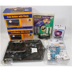 FLAT OF NEW OFFICE SUPPLIES