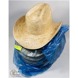 LOT OF 8 STRAW HATS