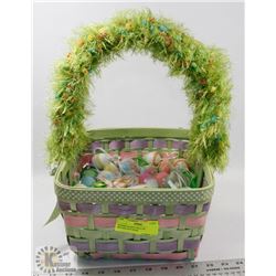 EASTER BASKET FULL OF DECORATIVE EGGS