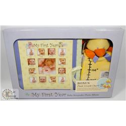 NEW MY FIRST YEAR BABY KEEPSAKE PHOTO ALBUM