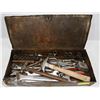 Image 1 : BOX WITH SOCKETS, WRENCHES AND HAMMER.