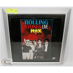 FRAMED ROLLING STONES LASER DISC