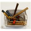 Image 1 : PLASTIC BIN WITH HAMMERS AND PLIERS