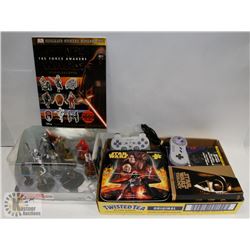 LOT OF STAR WARS COLLECTIBLES, DVDS, BOOKS AND
