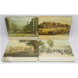 4 VINTAGE ENGLISH PLAQUES