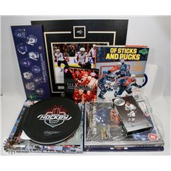 BOX OF ASSORTED HOCKEY BOOKS, GERTZKY AND MORE