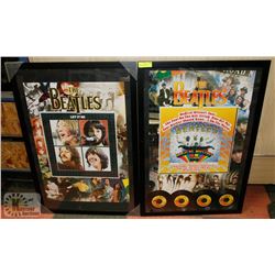 LOT OF 2 FRAMED BEATLES PUZZLES-LET IT BE AND