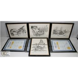 LOT OF 4 MEREDITH EVANS VINTAGE PRINTS AND MORE