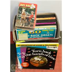 BOX OF BIG BAND, ROCK AND ROLL RECORDS AND MORE