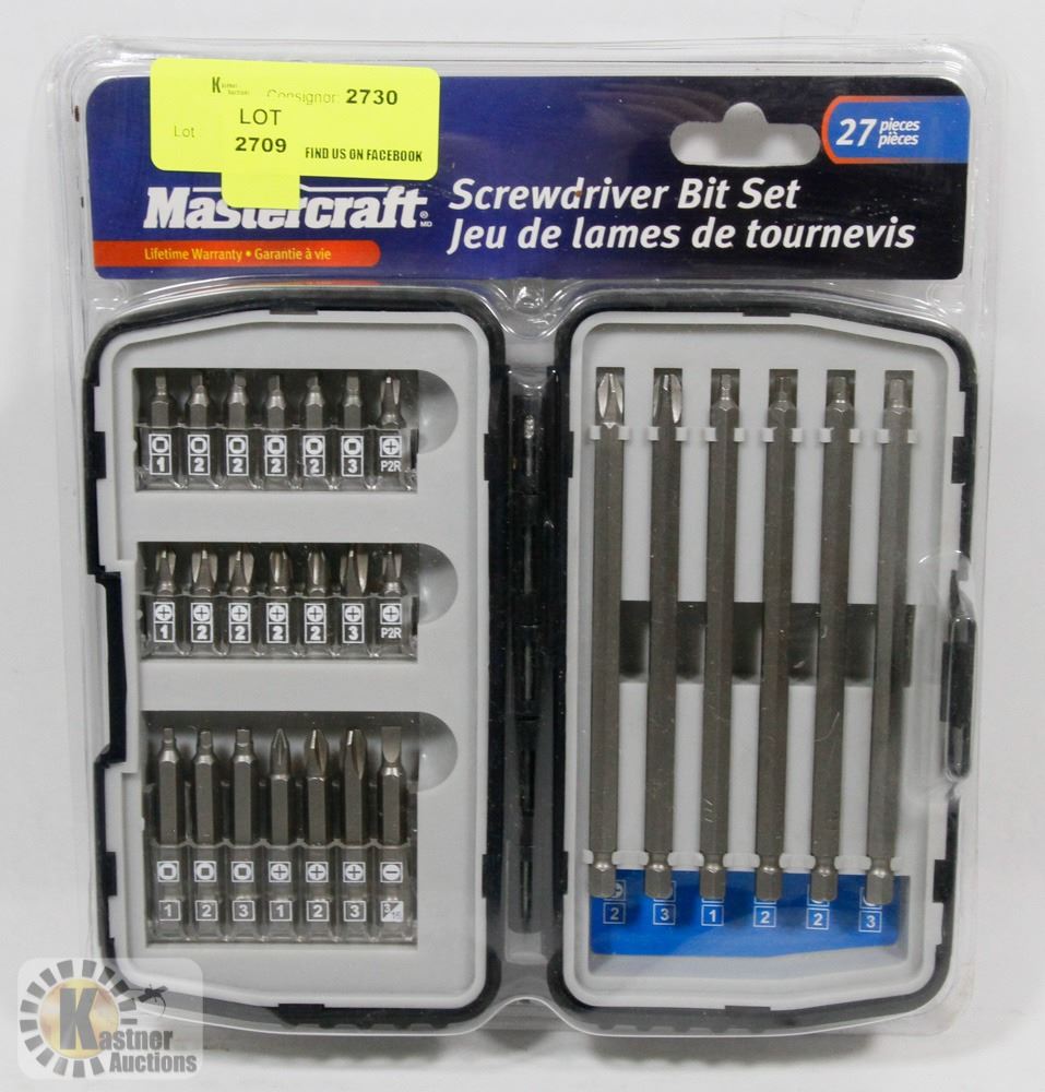 MASTERCRAFT 27 PIECE SCREWDRIVER BIT SET