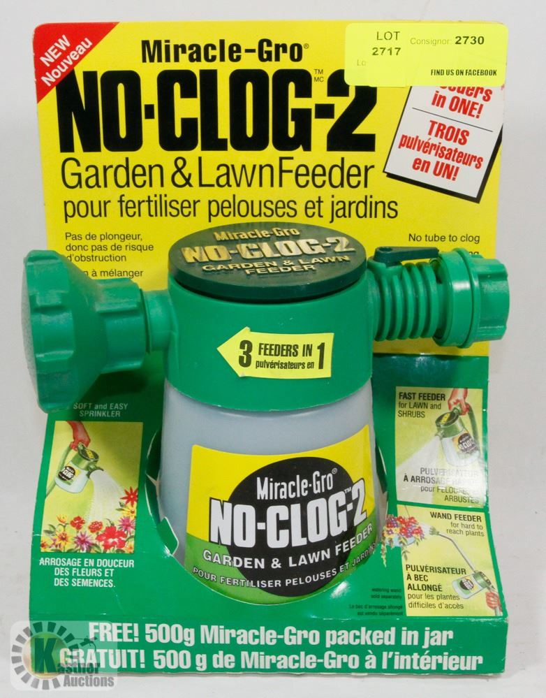 MIRACLEGRO NO CLOG GARDEN AND LAWN FEEDER