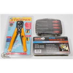 FLAT WITH WIRE STRIPPERS, FUSES AND PICKS