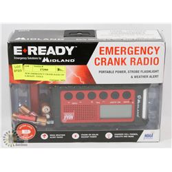 NEW EMERGENCY CRANK RADIO BY E-READY. TOOLS