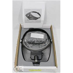 JEWELERS VISOR WITH LIGHT AND MAGNIFYING LENSE