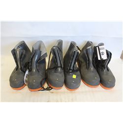 3 PAIRS OF ONGUARD STEEL TOE RUBBER ANKLE BOOTS
