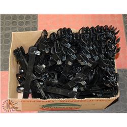 BOX OF RETAIL PANT HANGERS.