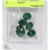 Image 1 : #33-NATURAL GREEN EMERALD GEMSTONE 50.5CT