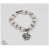 Image 1 : #50-FRESH WATER PEARL WITH HEART SHAPE BRACELET