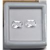 Image 1 : 4)  LOT OF 2 MATCHED WHITE EMERALD CUT