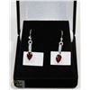 Image 1 : #94-NATURAL RED GARNET  DANGLING  EARRINGS
