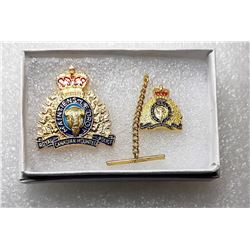 7)  RCMP TIE TACK AND LAPEL PIN