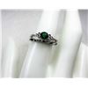 Image 1 : 10)  GREEN SAPPHIRE 2PCE WEDDING SET WITH