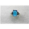 Image 1 : 9)  LAB CREATED EMERALD CUT AQUAMARINE